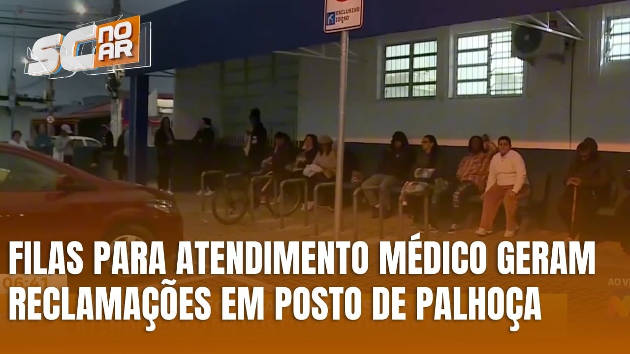 Moradores reclamam de filas para atendimento em posto de saúde de Palhoça